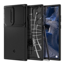 Spigen Optik Armor szilikon telefonvédő (kameravédő, prémium minőség, fekete)