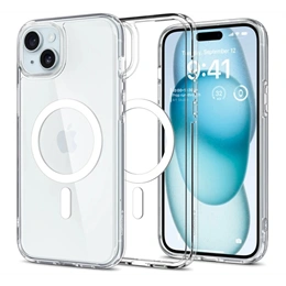 Spigen Ultra Hybrid Mag műanyag telefonvédő (ütésállóság, légpárnás keret, MagSafe, fehér)