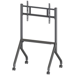 Techly ICA-TR53LB gurulós padlóállvány (65"-100", VESA 800x600 max., 100 kg teherbírás, magasság 1280-1460 mm, fekete)