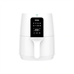 Tesla AirCook Q30 forró levegős sütő (3,8 l, 1300 W, érintőképernyő, 8 program, kivehető tartály, időzítő, fehér)