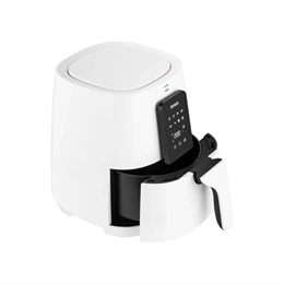 Tesla AirCook Q30 forró levegős sütő (3,8 l, 1300 W, érintőképernyő, 8 program, kivehető tartály, időzítő, fehér)