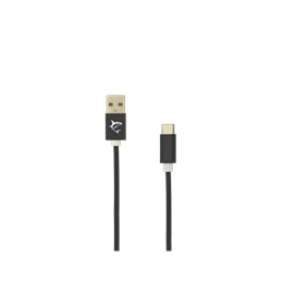 White Shark ADDER-2 USB kábel (USB A dugó / USB C dugó, 2 m, 480 Mbps, fekete)