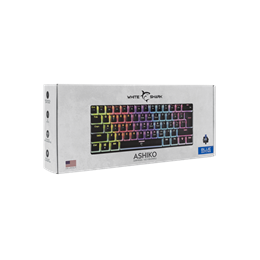 White Shark ASHIKO GK-2202-2/B/BL-US billentyűzet (angol, USB, mechanikus, 61 billentyűs, kék switch, fekete)