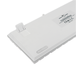 White Shark COMMANDOS GK-2106W/R-US billentyűzet (US, mechanikus Glory Red switch, 87 gomb, tenkeyless, USB 2.0, LED, fe