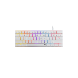 White Shark Nagamaki GK-006211W/R-US billentyűzet (US, vezetékes, mechanikus, 61 gomb, RGB világítás, USB 2.0, fehér)