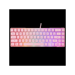 White Shark Ronin-P GK-2201P-US gamer billentyűzet (angol, vezetékes, membrán, 68 gomb, Rainbow világítás, USB 2.0, rózs