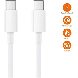 Xiaomi USB Type-C kábel 1,5 m (USB-C x2, 100 W, 5A, adat 480 Mbps, fehér)