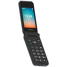 myPhone FLIP LTE mobiltelefon (2,8", TFT, 320×240, 1000 mAh, microSD, USB-C, Dual SIM, fekete)