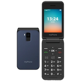 myPhone FLIP LTE mobiltelefon (2,8", TFT, 320×240, 1000 mAh, microSD, USB-C, Dual SIM, fekete)
